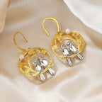 Boucles d'oreilles guirlande de perles d'eau douce PE1049