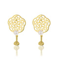 Boucles d'oreilles en perles d'eau douce en filigrane floral PE1005