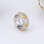 Bague Soyeuse Fleurs Étoilées 5025