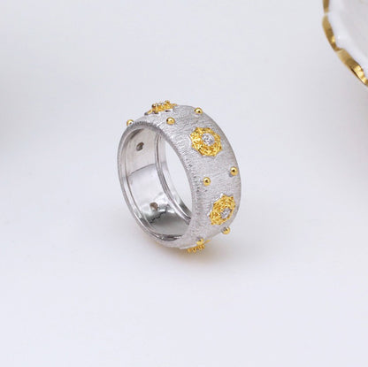 Bague Soyeuse Fleurs Étoilées 5025