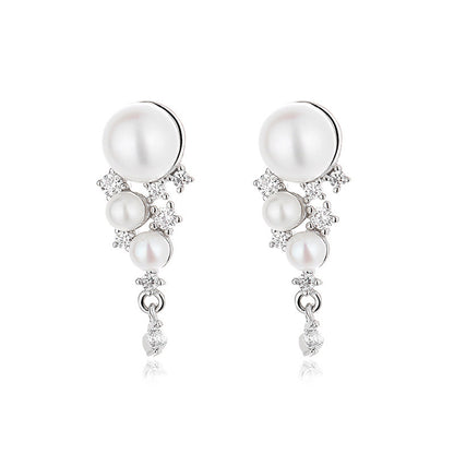 Boucles d'oreilles florales en perles d'eau douce PE1019