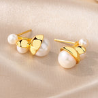 Boucles d'oreilles en grappe de fleurs de perles d'eau douce PE1006