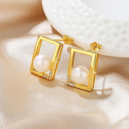 Boucles d'oreilles filaires perles d'eau douce PE1050