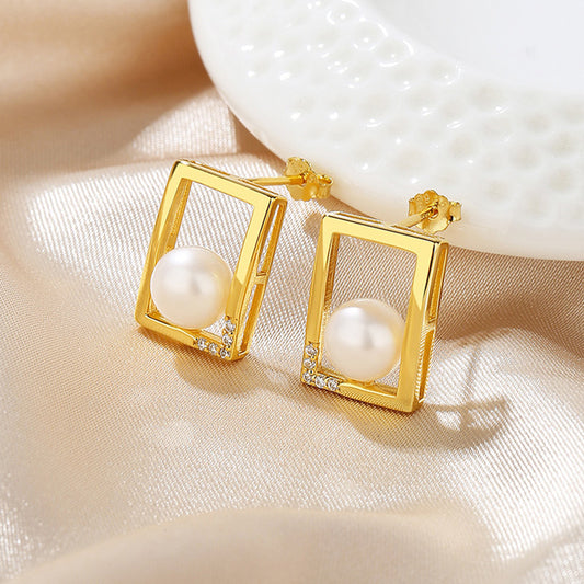 Boucles d'oreilles filaires perles d'eau douce PE1050