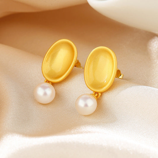 Boucles d'oreilles cosses de pois en perles d'eau douce PE1014