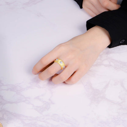 Bague Soyeuse Fleurs Étoilées 5027