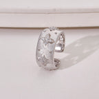Bague florale trèfles soyeux CZ 5719
