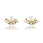 Boucles d'oreilles éventail en perles d'eau douce PE1053