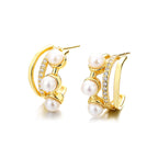 Boucles d'oreilles Huggies en perles d'eau douce PE1052